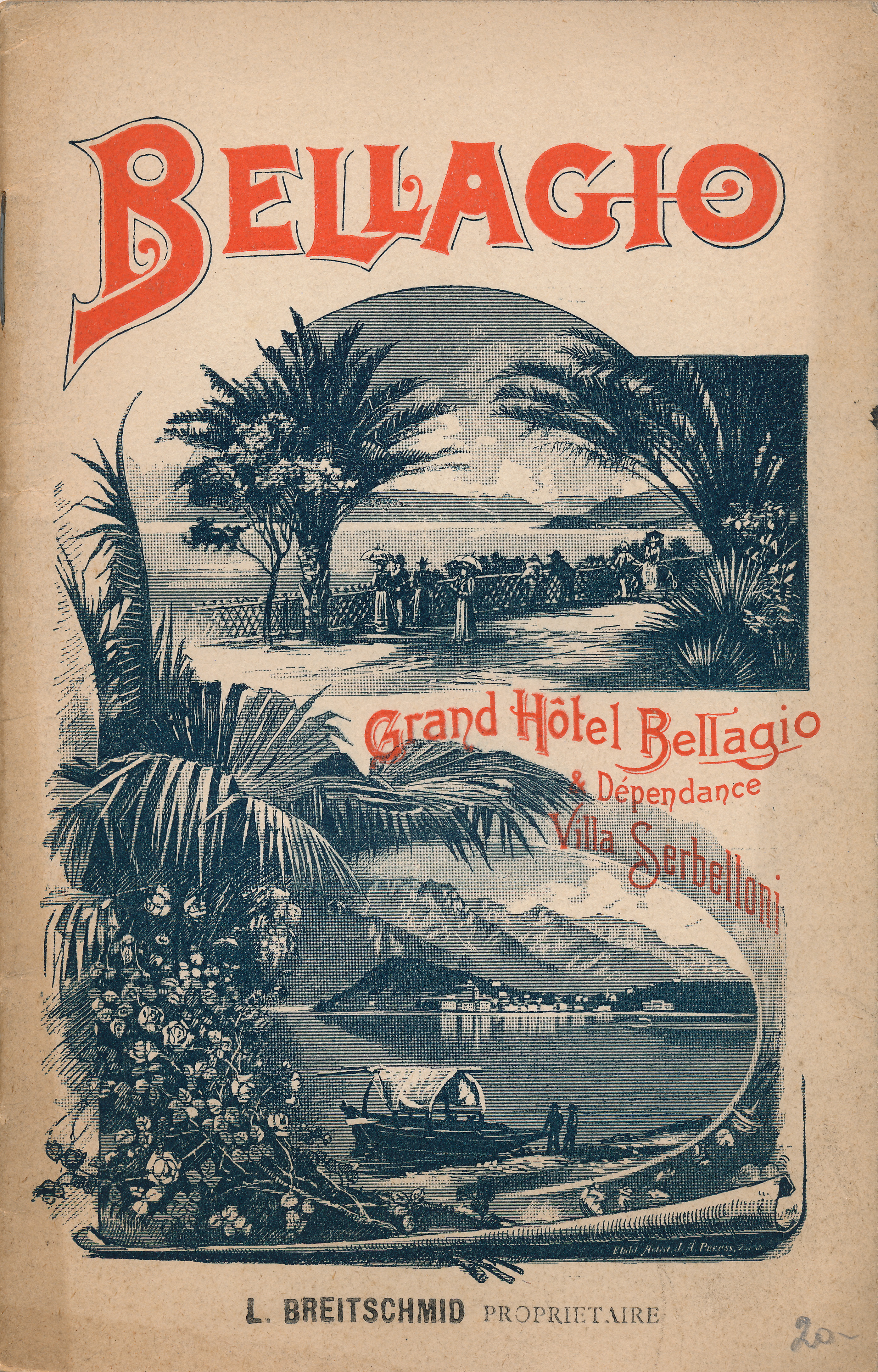 Old Brochure of Grand Hôtel Bellagio. Collection The Traveling Gentleman @travelinggentleman