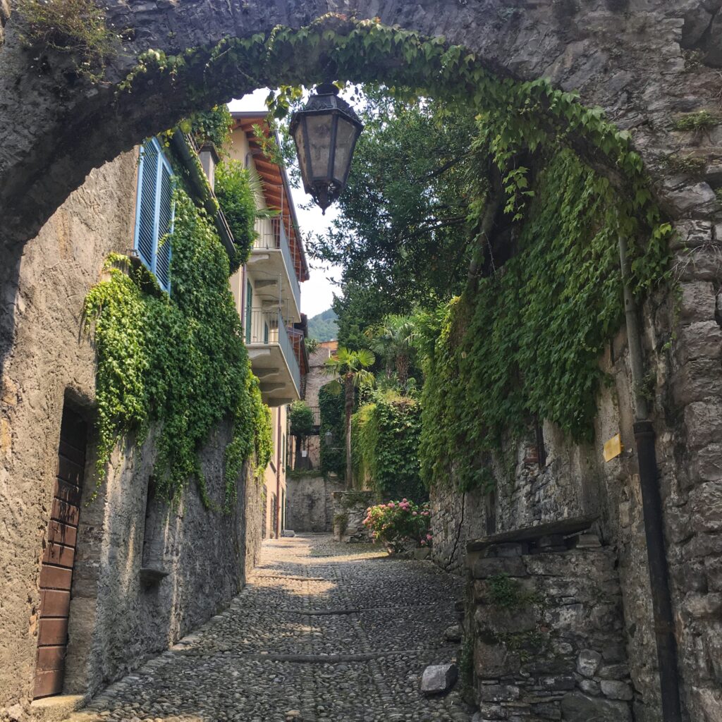 Cobbled street in Varenna, Lake Como
